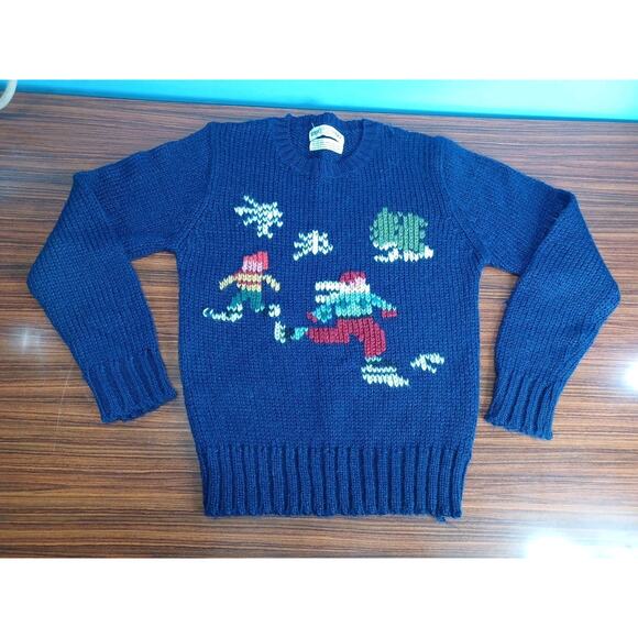 Emily's Closet Vintage Pullover Sweater Knit 90s Long Sleeve Winter Skating Snow - Picture 2 of 8